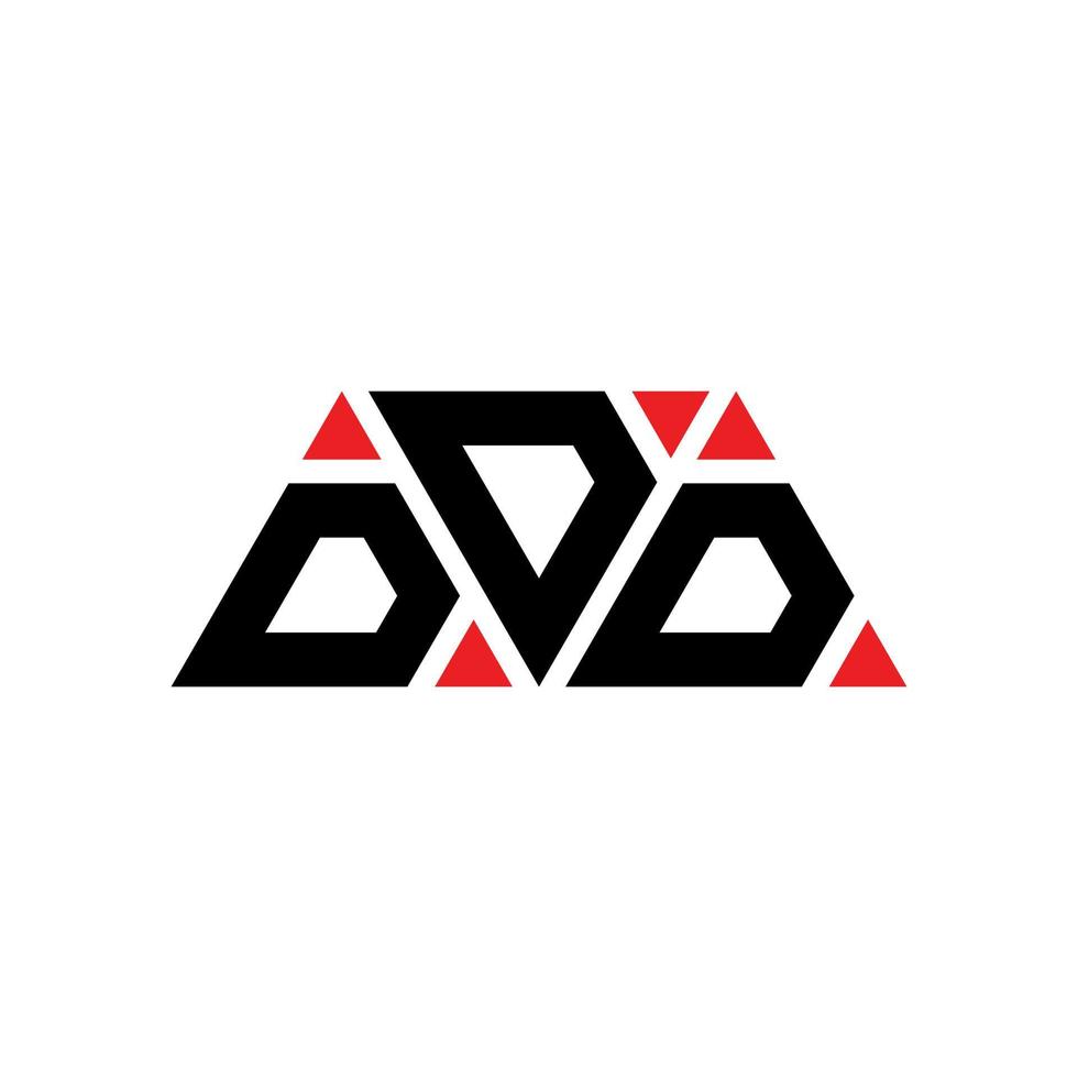 diseño de logotipo de letra de triángulo ddd con forma de triángulo. monograma de diseño del logotipo del triángulo ddd. plantilla de logotipo de vector de triángulo ddd con color rojo. logo triangular ddd logo simple, elegante y lujoso. ddd