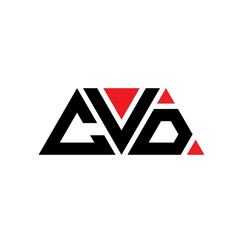 diseño de logotipo de letra de triángulo cvd con forma de triángulo. monograma de diseño de logotipo de triángulo cvd. plantilla de logotipo de vector de triángulo cvd con color rojo. logotipo triangular cvd logotipo simple, elegante y lujoso. CVD