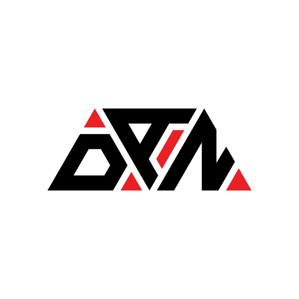 dan diseño de logotipo de letra triangular con forma de triángulo. monograma de diseño del logo del triángulo dan. plantilla de logotipo de vector de triángulo dan con color rojo. dan logotipo triangular logotipo simple, elegante y lujoso. dan