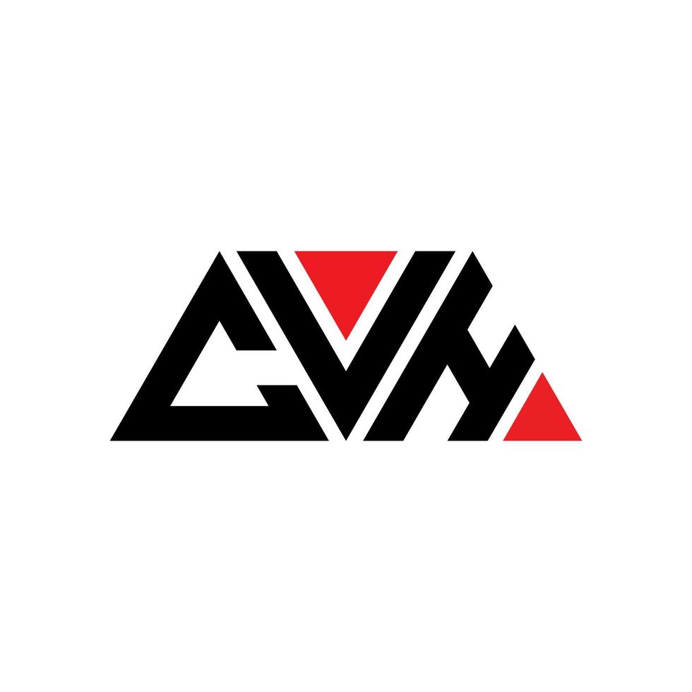 Diseño de logotipo de letra triangular cvh con forma de triángulo. monograma de diseño de logotipo de triángulo cvh. plantilla de logotipo de vector de triángulo cvh con color rojo. logotipo triangular cvh logotipo simple, elegante y lujoso. CVH