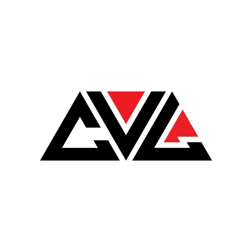 diseño de logotipo de letra de triángulo cvl con forma de triángulo. monograma de diseño de logotipo de triángulo cvl. plantilla de logotipo de vector de triángulo cvl con color rojo. logotipo triangular cvl logotipo simple, elegante y lujoso. CVL