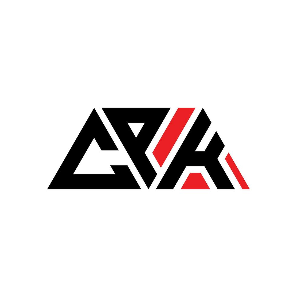 CPK triangle letter logo design with triangle shape. CPK triangle logo design monogram. CPK triangle vector logo template with red color. CPK triangular logo Simple, Elegant, and Luxurious Logo. CPK