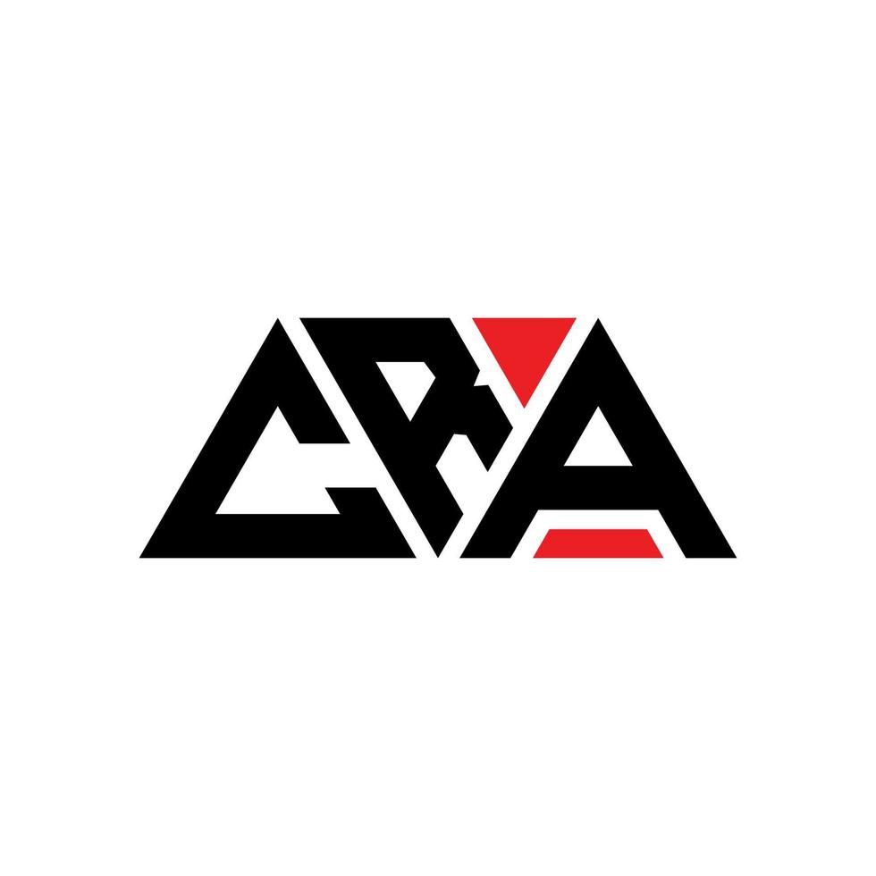 diseño de logotipo de letra triangular cra con forma de triángulo. monograma de diseño del logotipo del triángulo cra. plantilla de logotipo de vector de triángulo cra con color rojo. logotipo triangular cra logotipo simple, elegante y lujoso. cra