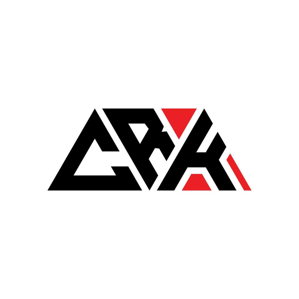 diseño de logotipo de letra de triángulo crk con forma de triángulo. monograma de diseño de logotipo de triángulo crk. plantilla de logotipo de vector de triángulo crk con color rojo. logo triangular crk logo simple, elegante y lujoso. crk