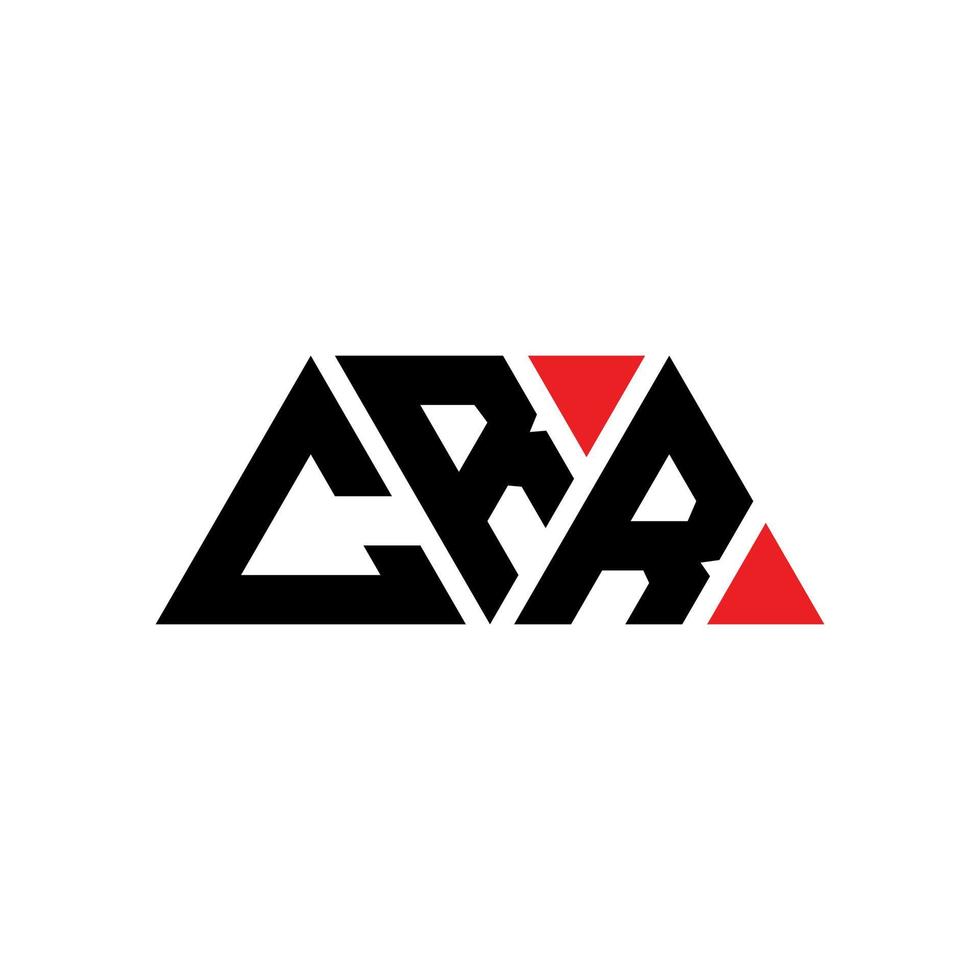 CRR triangle letter logo design with triangle shape. CRR triangle logo design monogram. CRR triangle vector logo template with red color. CRR triangular logo Simple, Elegant, and Luxurious Logo. CRR