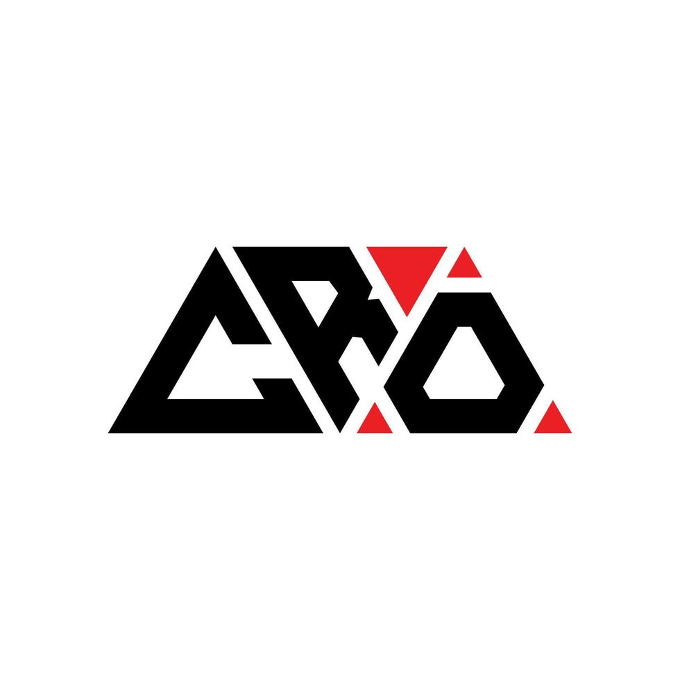 diseño de logotipo de letra de triángulo cro con forma de triángulo. monograma de diseño del logotipo del triángulo cro. cro plantilla de logotipo vectorial triangular con color rojo. logo cro triangular logo simple, elegante y lujoso. cro vector