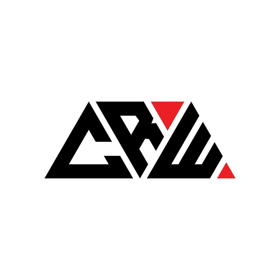 diseño de logotipo de letra de triángulo crw con forma de triángulo. monograma de diseño de logotipo de triángulo crw. plantilla de logotipo de vector de triángulo crw con color rojo. logo triangular crw logo simple, elegante y lujoso. tripulación