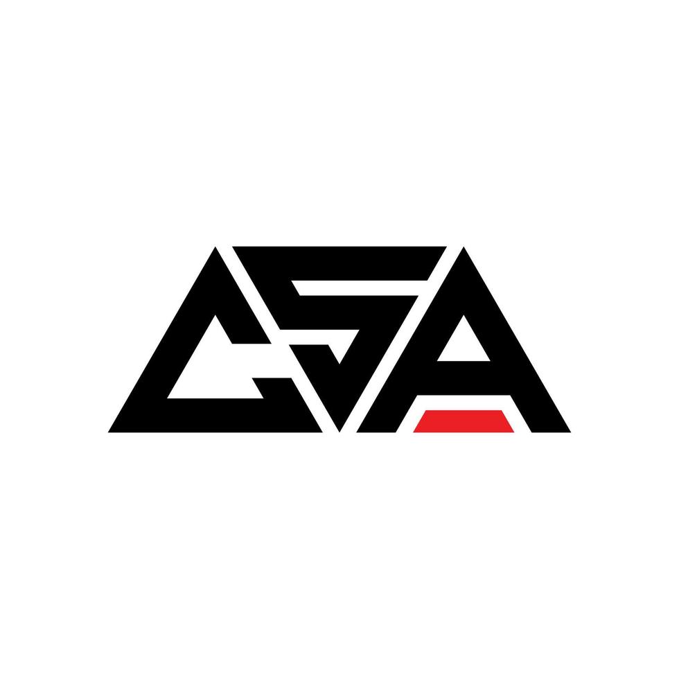 CSA triangle letter logo design with triangle shape. CSA triangle logo