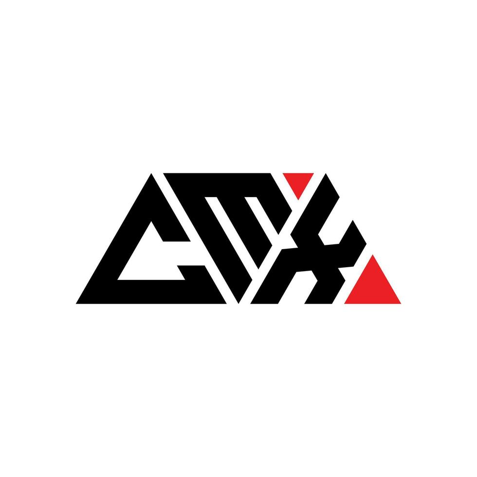 CMX triangle letter logo design with triangle shape. CMX triangle logo design monogram. CMX triangle vector logo template with red color. CMX triangular logo Simple, Elegant, and Luxurious Logo. CMX