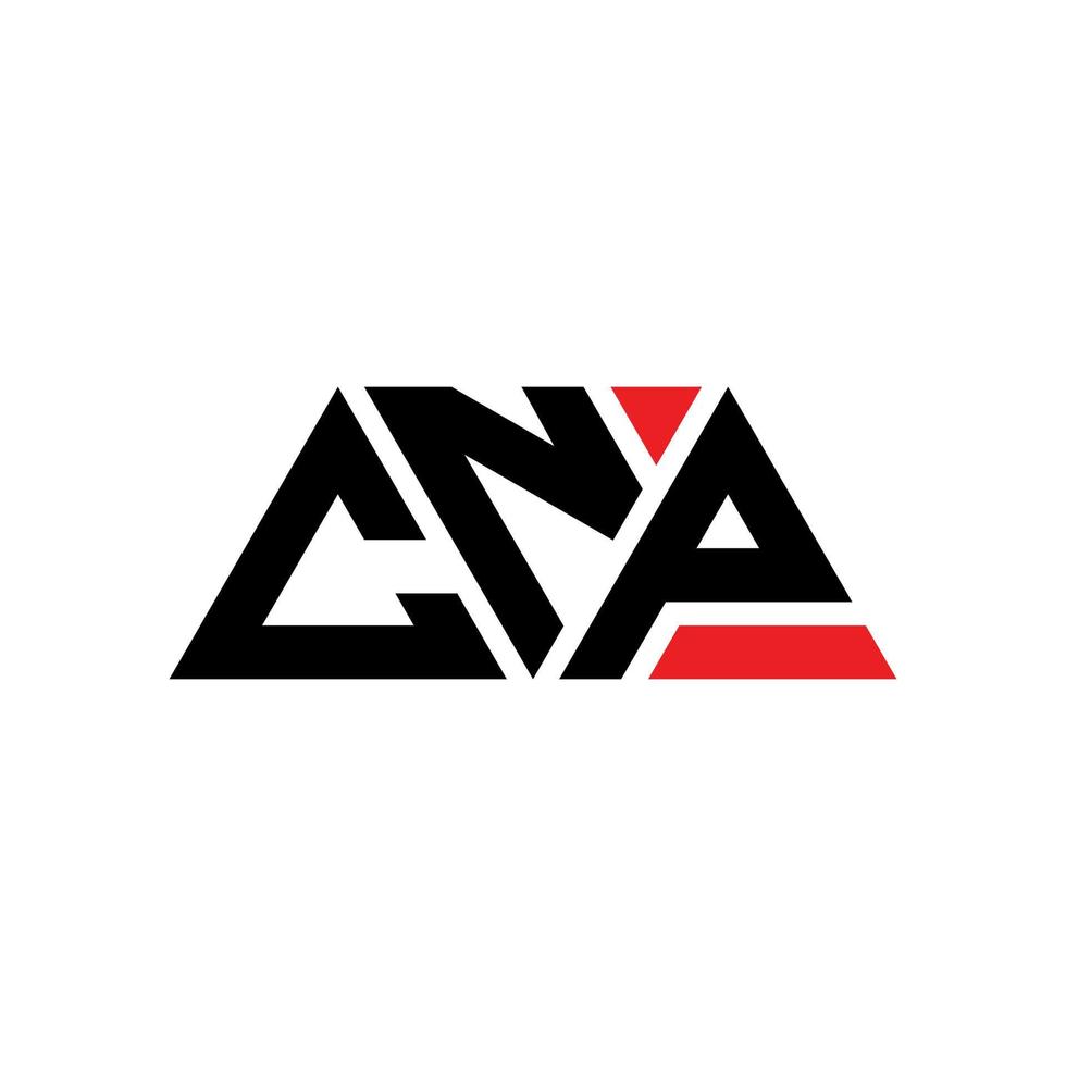 CNP triangle letter logo design with triangle shape. CNP triangle logo design monogram. CNP triangle vector logo template with red color. CNP triangular logo Simple, Elegant, and Luxurious Logo. CNP