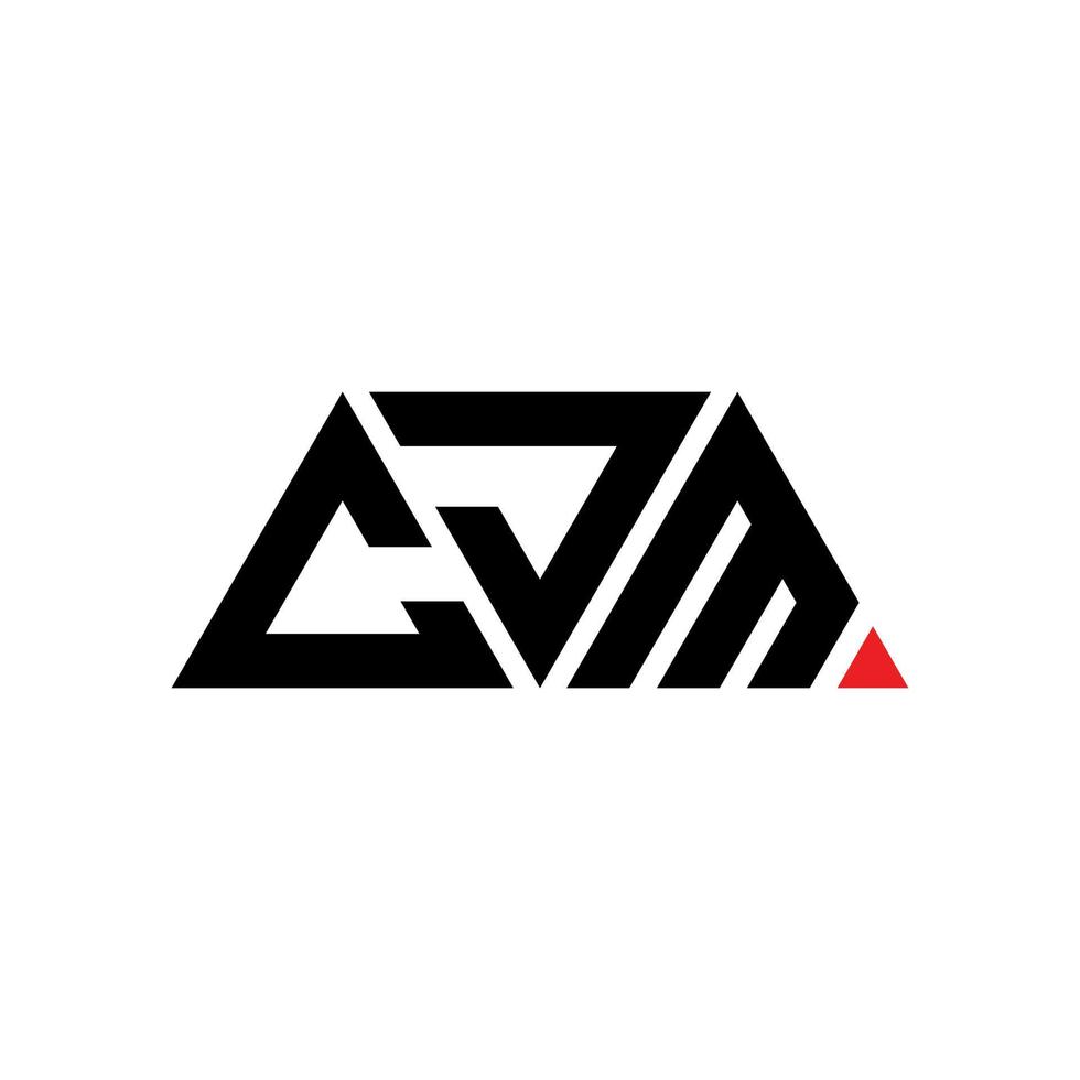 diseño de logotipo de letra triangular cjm con forma de triángulo. monograma de diseño del logotipo del triángulo cjm. plantilla de logotipo de vector de triángulo cjm con color rojo. logotipo triangular cjm logotipo simple, elegante y lujoso. cjm