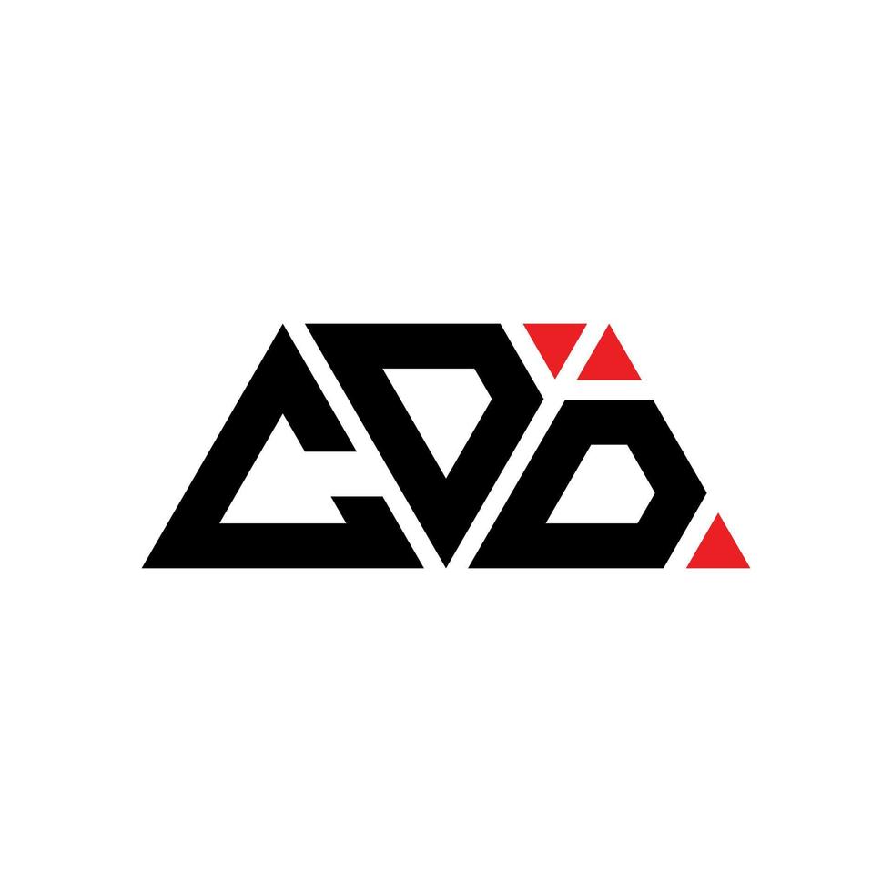 diseño de logotipo de letra de triángulo cdd con forma de triángulo. monograma de diseño de logotipo de triángulo cdd. plantilla de logotipo de vector de triángulo cdd con color rojo. logotipo triangular cdd logotipo simple, elegante y lujoso. CDD