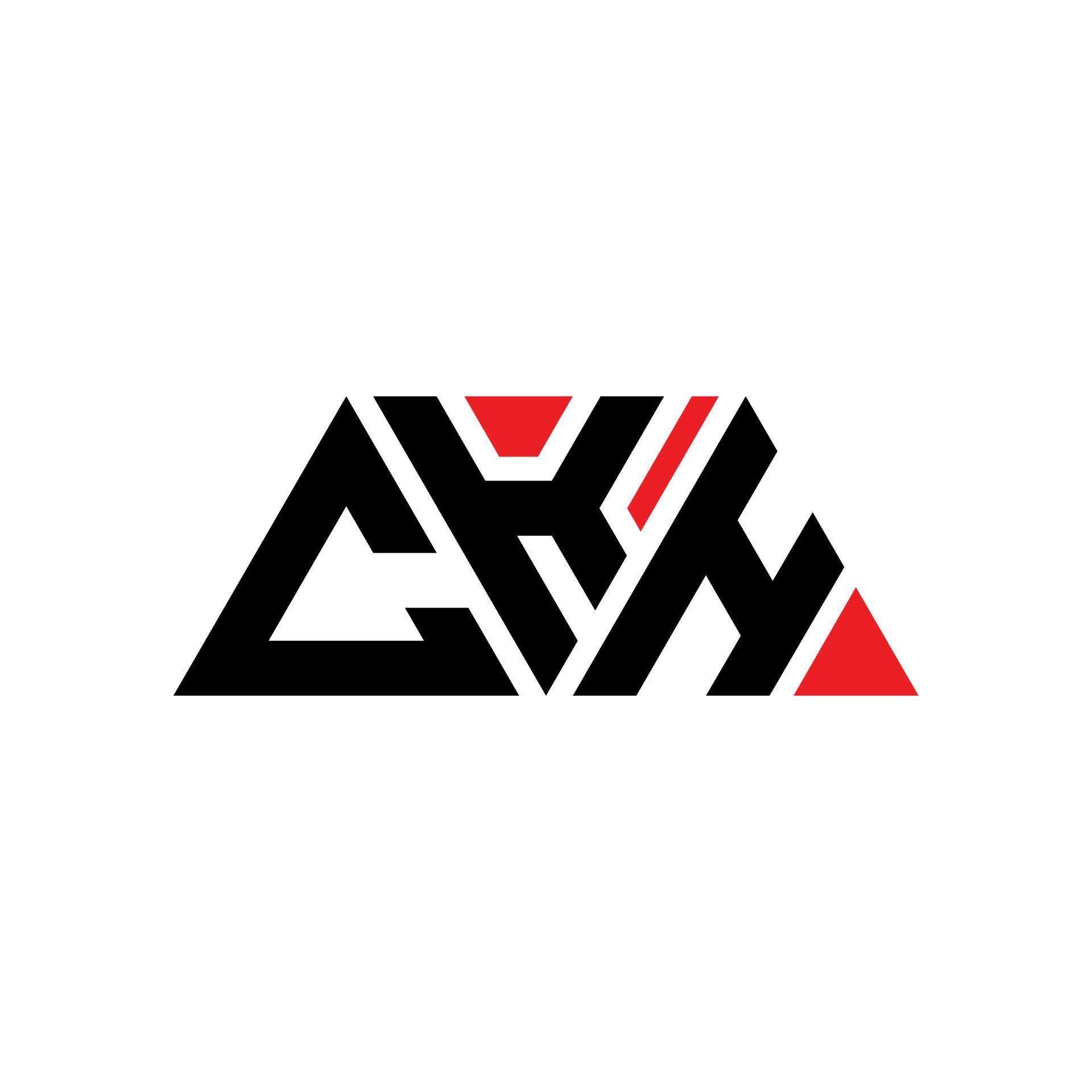 CKH triangle letter logo design with triangle shape. CKH triangle logo