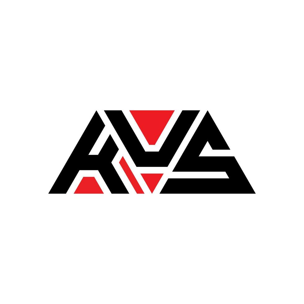 diseño de logotipo de letra triangular kvs con forma de triángulo. monograma de diseño del logotipo del triángulo kvs. plantilla de logotipo de vector de triángulo kvs con color rojo. logotipo triangular kvs logotipo simple, elegante y lujoso. kvs