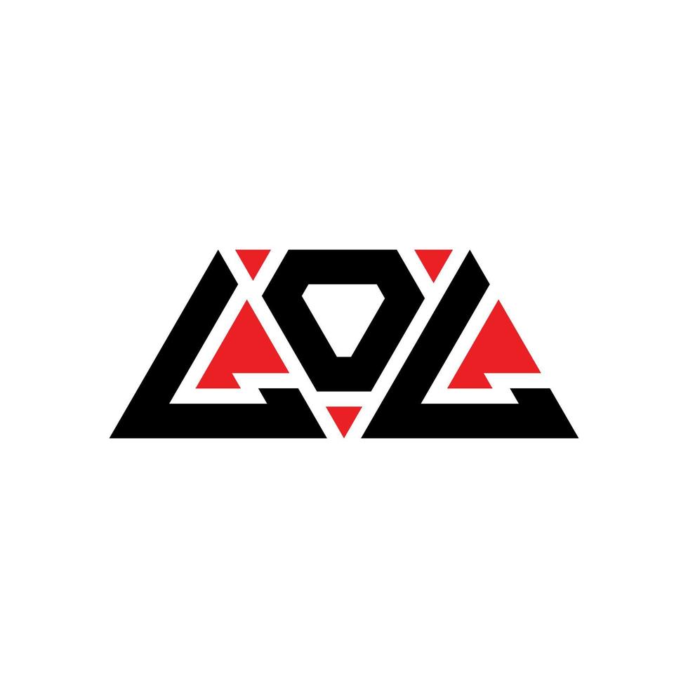 LOL triangle letter logo design with triangle shape. LOL triangle logo design monogram. LOL triangle vector logo template with red color. LOL triangular logo Simple, Elegant, and Luxurious Logo. LOL