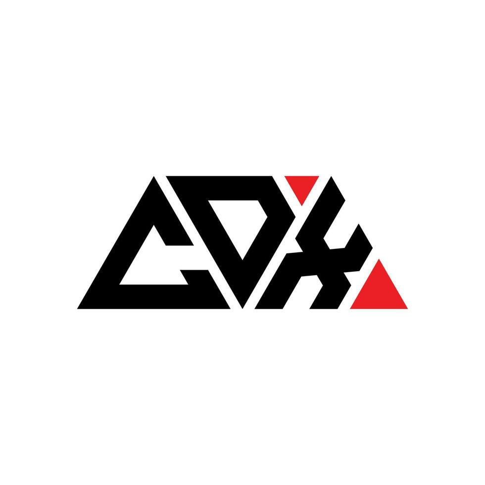 diseño de logotipo de letra triangular cdx con forma de triángulo. monograma de diseño de logotipo de triángulo cdx. plantilla de logotipo de vector de triángulo cdx con color rojo. logo triangular cdx logo simple, elegante y lujoso. cdx