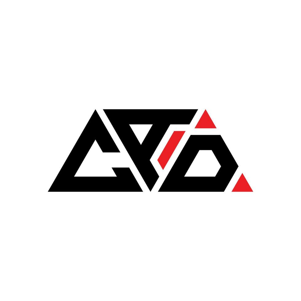 CAD triangle letter logo design with triangle shape. CAD triangle logo design monogram. CAD triangle vector logo template with red color. CAD triangular logo Simple, Elegant, and Luxurious Logo. CAD