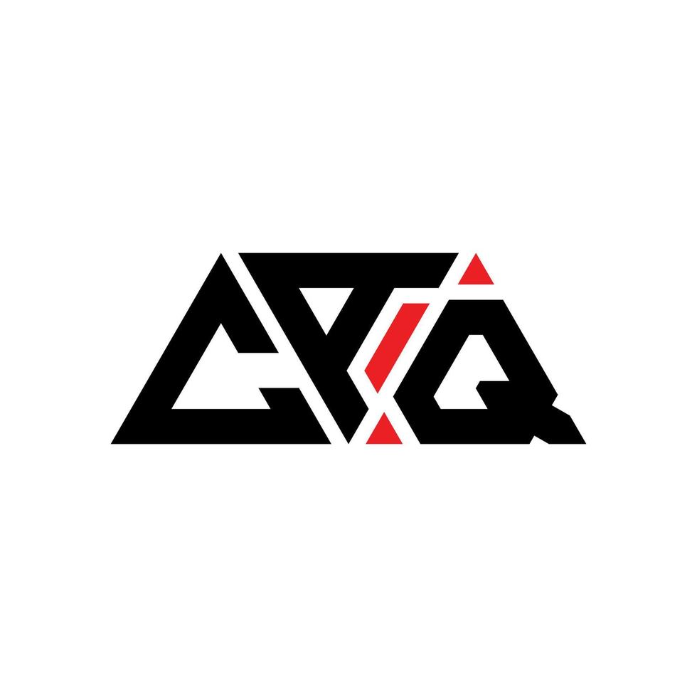 diseño de logotipo de letra triangular caq con forma de triángulo. monograma de diseño del logotipo del triángulo caq. plantilla de logotipo de vector de triángulo caq con color rojo. logotipo triangular caq logotipo simple, elegante y lujoso. caq