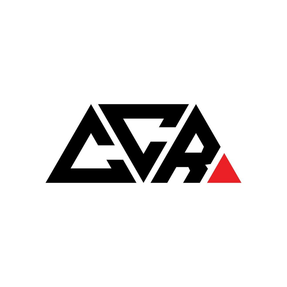 CCR triangle letter logo design with triangle shape. CCR triangle logo design monogram. CCR triangle vector logo template with red color. CCR triangular logo Simple, Elegant, and Luxurious Logo. CCR