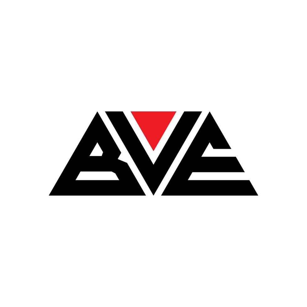 diseño de logotipo de letra triangular bve con forma de triángulo. monograma de diseño de logotipo de triángulo bve. plantilla de logotipo de vector de triángulo bve con color rojo. logotipo triangular bve logotipo simple, elegante y lujoso. bve
