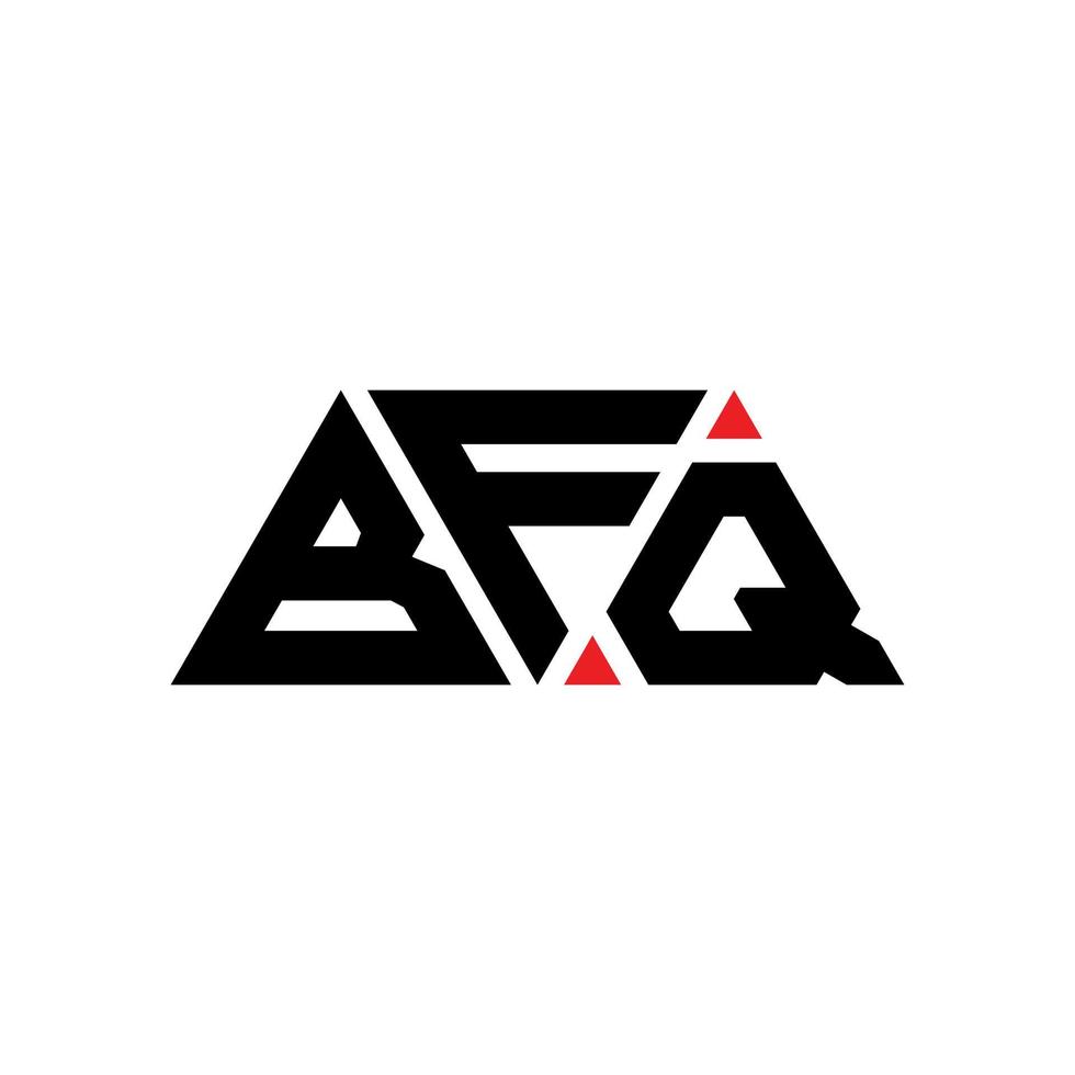 diseño de logotipo de letra de triángulo bfq con forma de triángulo. monograma de diseño de logotipo de triángulo bfq. plantilla de logotipo de vector de triángulo bfq con color rojo. logotipo triangular bfq logotipo simple, elegante y lujoso. bfq