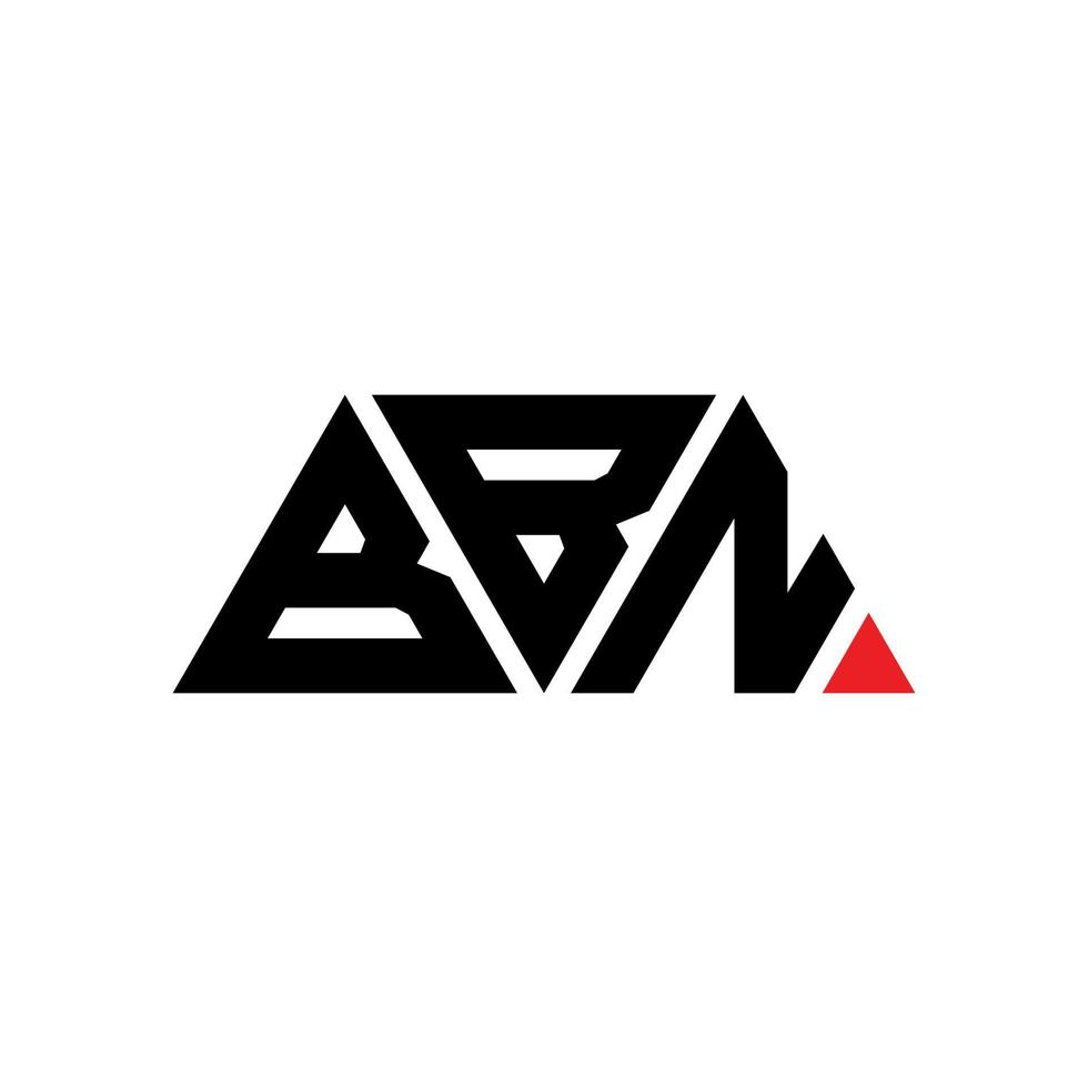 diseño de logotipo de letra de triángulo bbn con forma de triángulo. monograma de diseño del logotipo del triángulo bbn. plantilla de logotipo de vector de triángulo bbn con color rojo. logotipo triangular bbn logotipo simple, elegante y lujoso. bbn