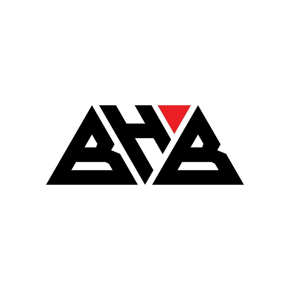 Diseño de logotipo de letra triangular bhb con forma de triángulo. monograma de diseño del logotipo del triángulo bhb. plantilla de logotipo de vector de triángulo bhb con color rojo. logotipo triangular bhb logotipo simple, elegante y lujoso. bhb