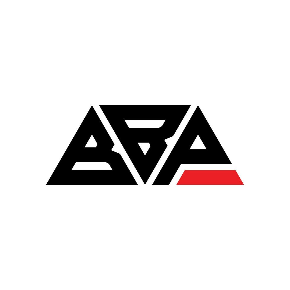 diseño de logotipo de letra de triángulo bbp con forma de triángulo. monograma de diseño del logotipo del triángulo bbp. plantilla de logotipo de vector de triángulo bbp con color rojo. logo triangular bbp logo simple, elegante y lujoso. bbp
