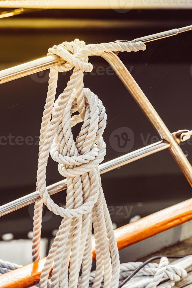 Recreational yacht detail photo