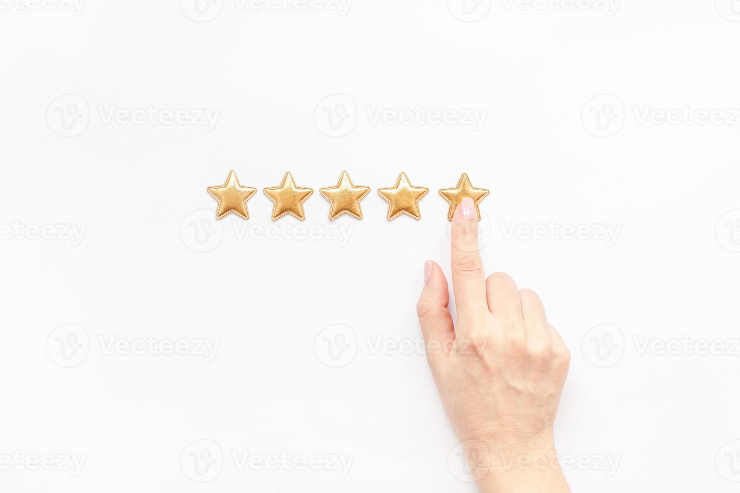 Five stars Customer Experience Feedback Concept photo