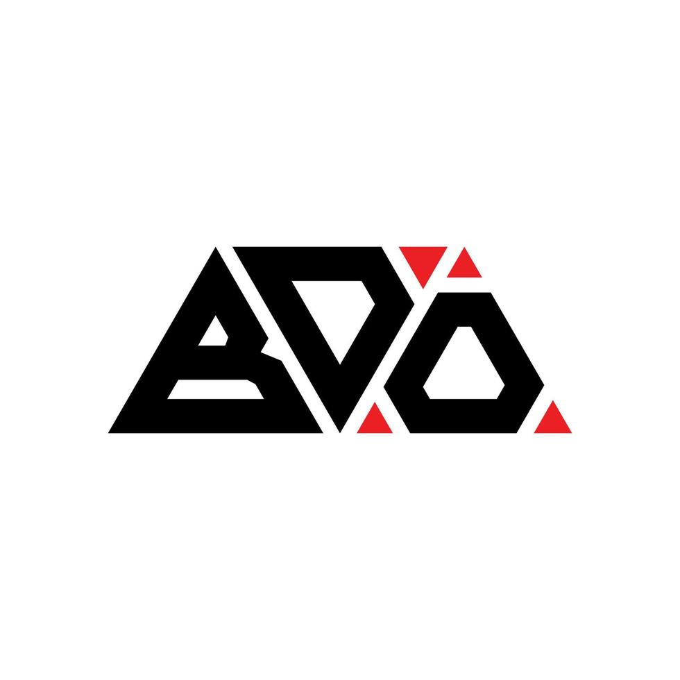 BDO triangle letter logo design with triangle shape. BDO triangle logo design monogram. BDO triangle vector logo template with red color. BDO triangular logo Simple, Elegant, and Luxurious Logo. BDO