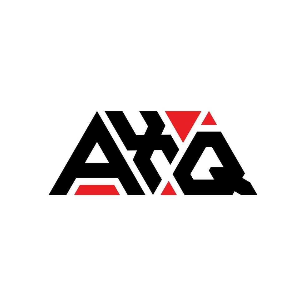 diseño de logotipo de letra triangular axq con forma de triángulo. monograma de diseño del logotipo del triángulo axq. plantilla de logotipo de vector de triángulo axq con color rojo. logotipo triangular axq logotipo simple, elegante y lujoso. axq