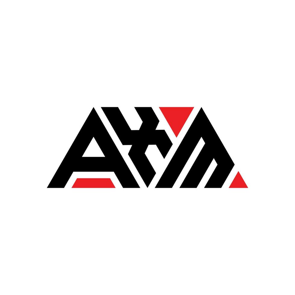 diseño de logotipo de letra triangular axm con forma de triángulo. monograma de diseño del logotipo del triángulo axm. plantilla de logotipo de vector de triángulo axm con color rojo. logotipo triangular axm logotipo simple, elegante y lujoso. axm