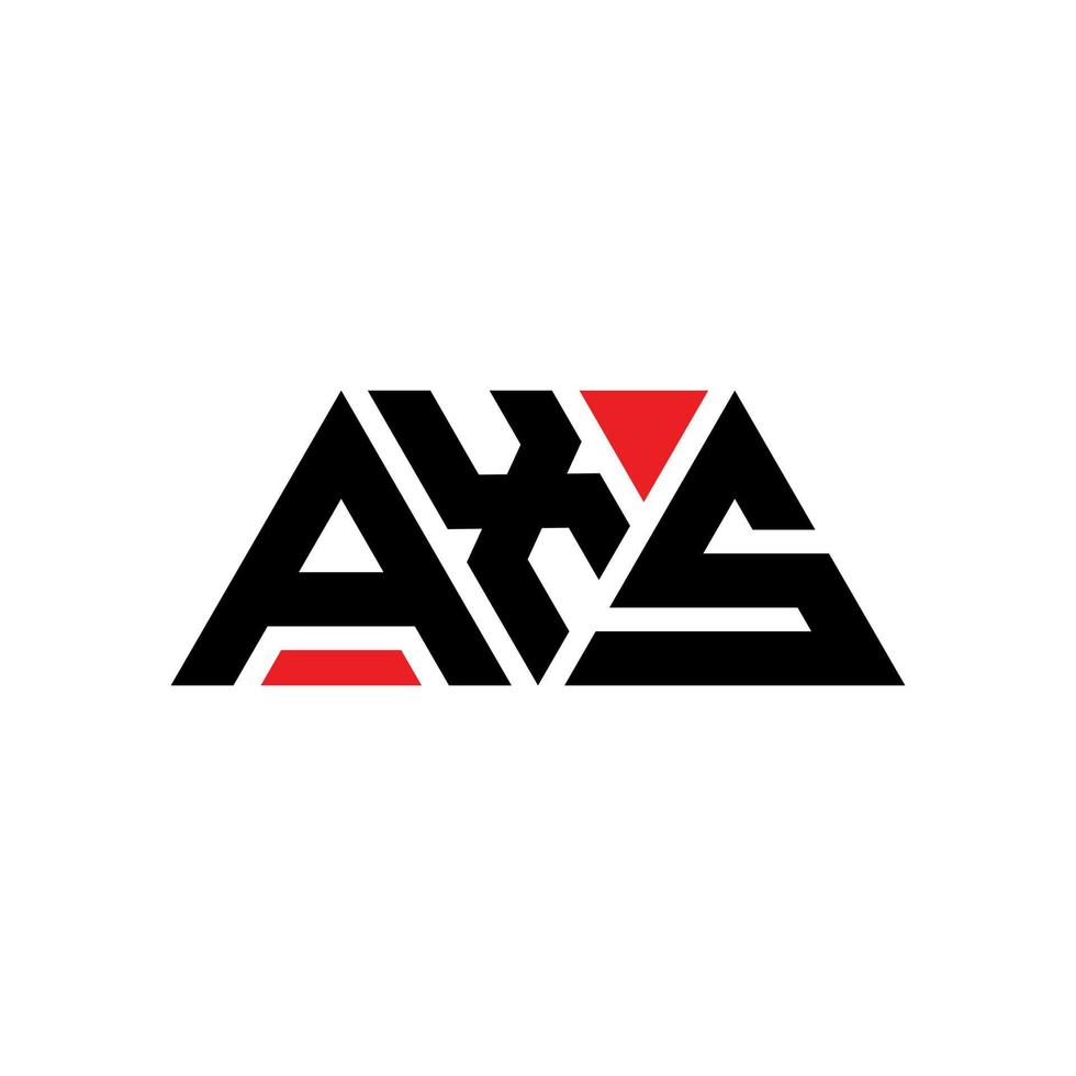 AXS triangle letter logo design with triangle shape. AXS triangle logo