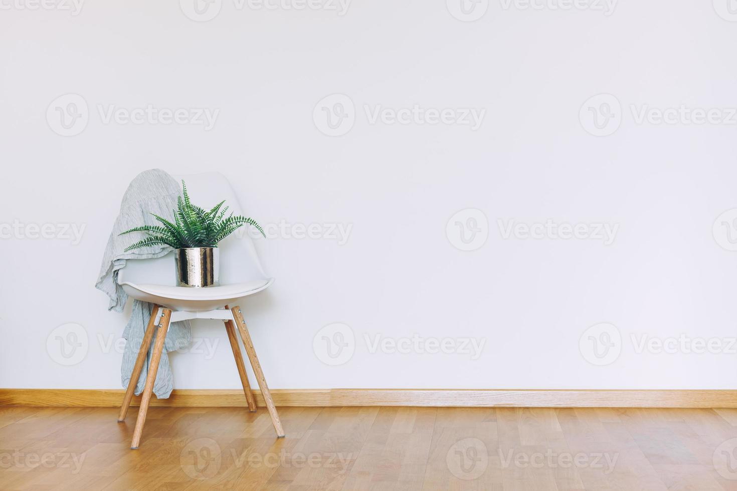 Interior in airy light scandinavian style mockup photo