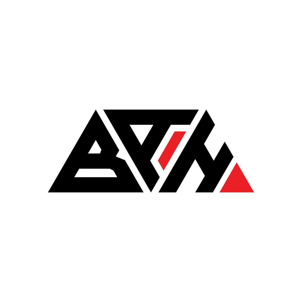 diseño de logotipo de letra de triángulo bah con forma de triángulo. monograma de diseño del logotipo del triángulo bah. plantilla de logotipo de vector de triángulo bah con color rojo. logo triangular bah logo simple, elegante y lujoso. Bah