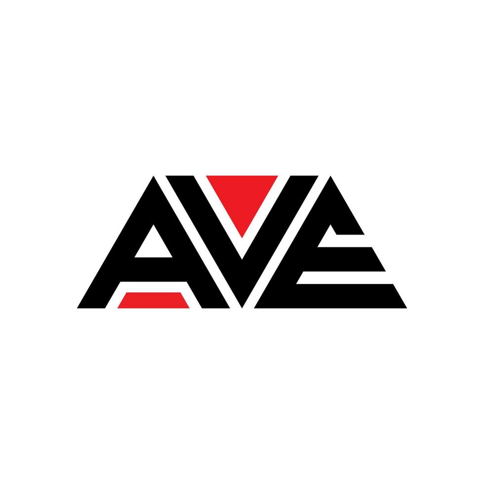 ave diseño de logotipo de letra triangular con forma de triángulo. monograma de diseño del logotipo del triángulo ave. ave plantilla de logotipo de vector de triángulo con color rojo. ave logotipo triangular logotipo simple, elegante y lujoso. Cra