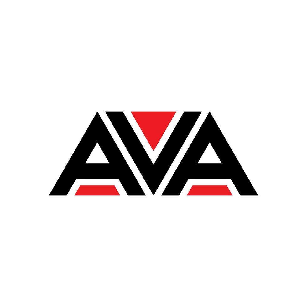 diseño de logotipo de letra triangular ava con forma de triángulo. monograma de diseño de logotipo de triángulo ava. plantilla de logotipo de vector de triángulo ava con color rojo. ava logo triangular logo simple, elegante y lujoso. Ava