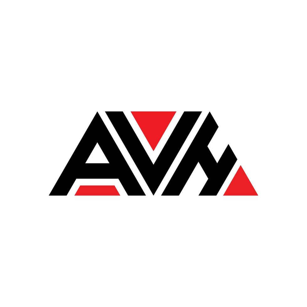 diseño de logotipo de letra triangular avh con forma de triángulo. monograma de diseño de logotipo de triángulo avh. plantilla de logotipo de vector de triángulo avh con color rojo. logotipo triangular avh logotipo simple, elegante y lujoso. avh