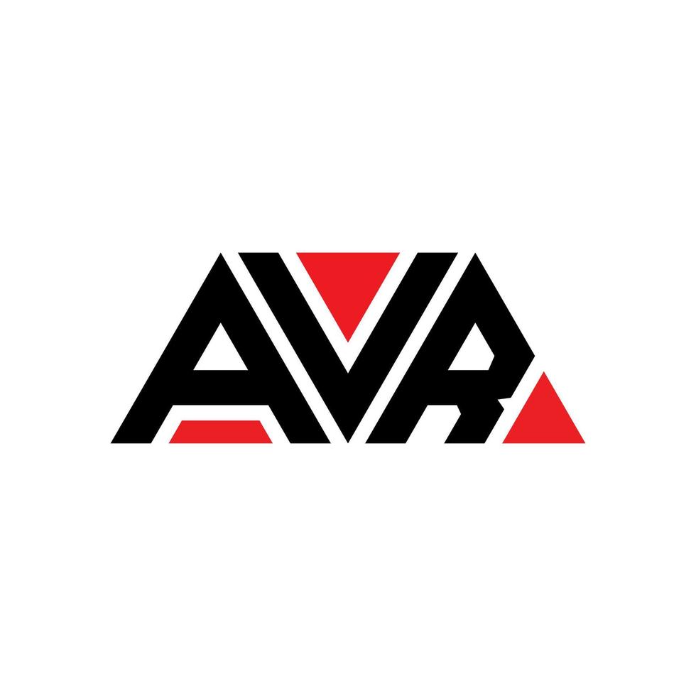 diseño de logotipo de letra de triángulo avr con forma de triángulo. monograma de diseño del logotipo del triángulo avr. plantilla de logotipo de vector de triángulo avr con color rojo. logo triangular avr logo simple, elegante y lujoso. Avr