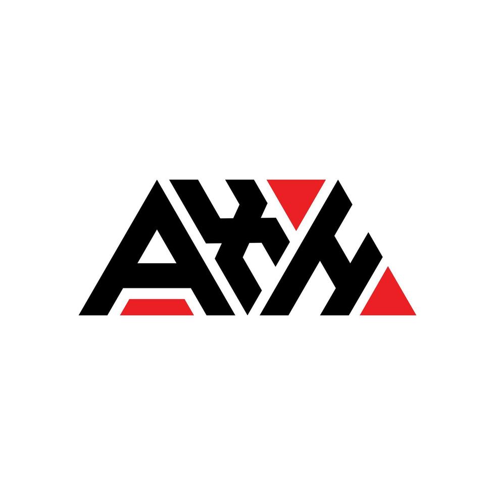 AXH triangle letter logo design with triangle shape. AXH triangle logo design monogram. AXH triangle vector logo template with red color. AXH triangular logo Simple, Elegant, and Luxurious Logo. AXH