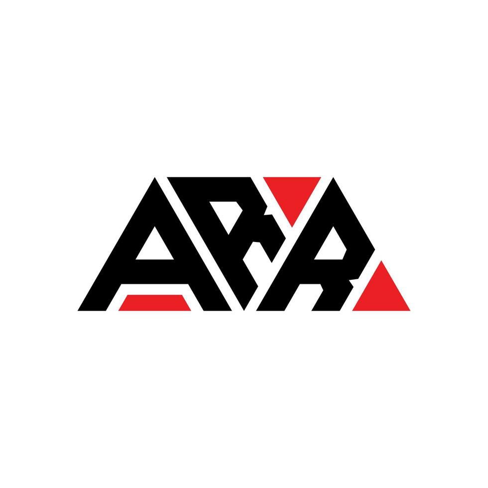 diseño de logotipo de letra de triángulo arr con forma de triángulo. monograma de diseño de logotipo de triángulo arr. plantilla de logotipo de vector de triángulo arr con color rojo. logotipo triangular arr logotipo simple, elegante y lujoso. Arr