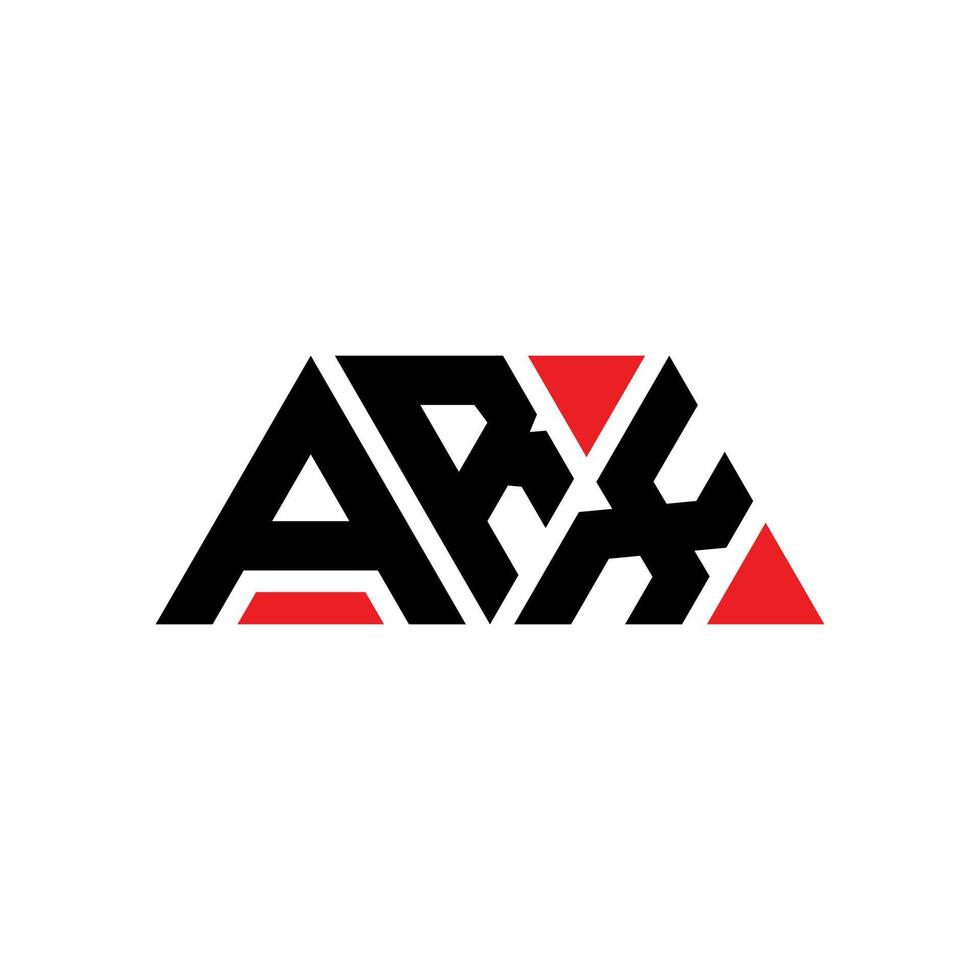 diseño de logotipo de letra de triángulo arx con forma de triángulo. monograma de diseño del logotipo del triángulo arx. plantilla de logotipo de vector de triángulo arx con color rojo. logotipo triangular arx logotipo simple, elegante y lujoso. arx