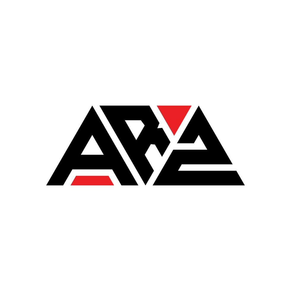 diseño del logotipo de la letra del triángulo arz con forma de triángulo. monograma de diseño del logotipo del triángulo arz. plantilla de logotipo de vector de triángulo arz con color rojo. logotipo triangular arz logotipo simple, elegante y lujoso. Arz