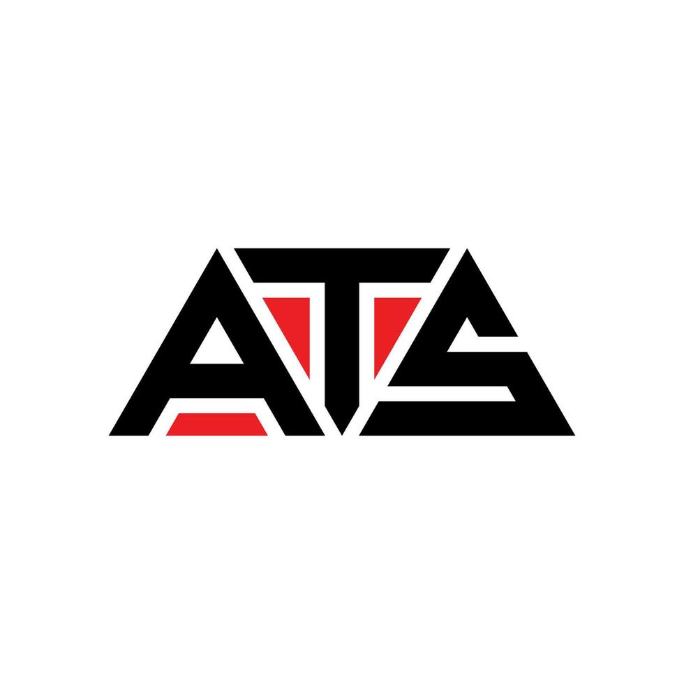 ats diseño de logotipo de letra triangular con forma de triángulo. monograma de diseño de logotipo de triángulo ats. ats plantilla de logotipo de vector de triángulo con color rojo. ats logo triangular logo simple, elegante y lujoso. ats