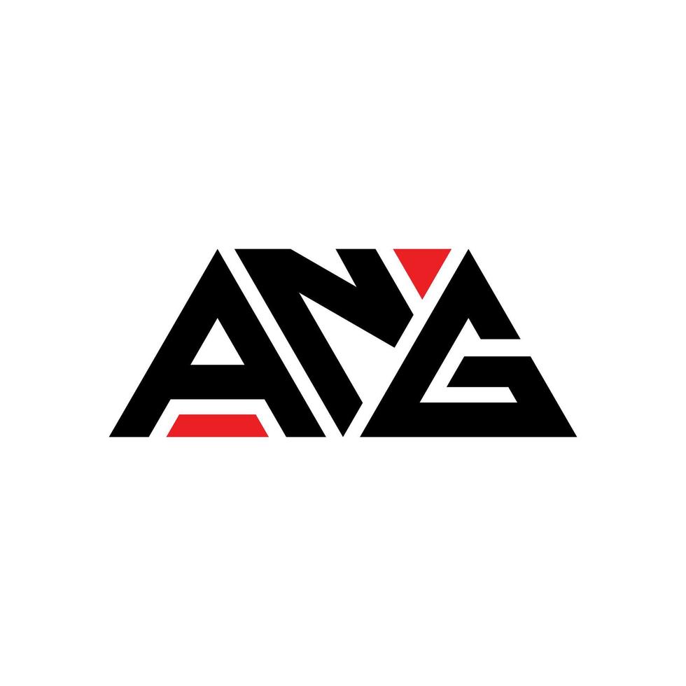 ANG triangle letter logo design with triangle shape. ANG triangle logo design monogram. ANG triangle vector logo template with red color. ANG triangular logo Simple, Elegant, and Luxurious Logo. ANG