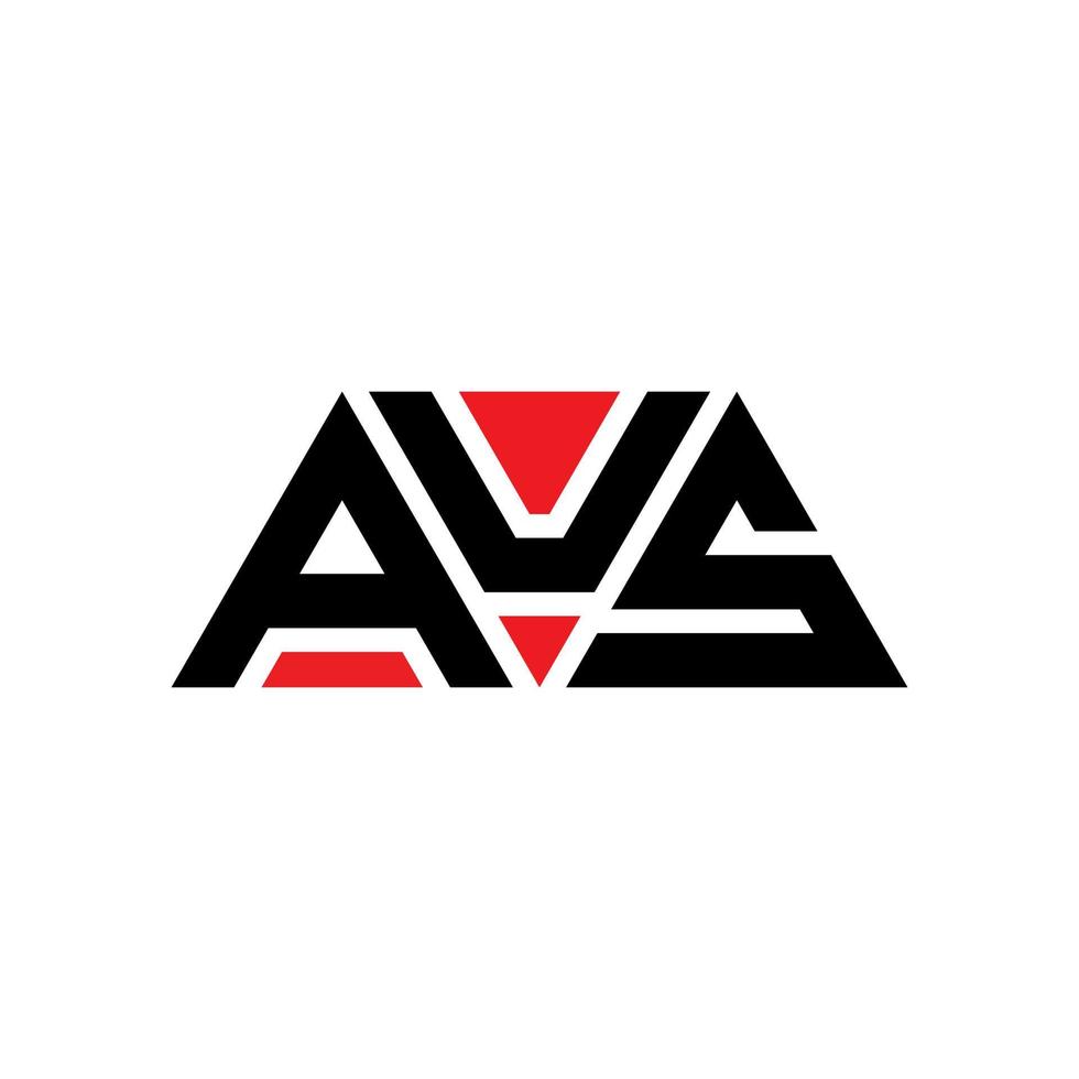 aus diseño de logotipo de letra triangular con forma de triángulo. monograma de diseño del logotipo del triángulo aus. plantilla de logotipo de vector de triángulo aus con color rojo. logotipo triangular aus logotipo simple, elegante y lujoso. aus