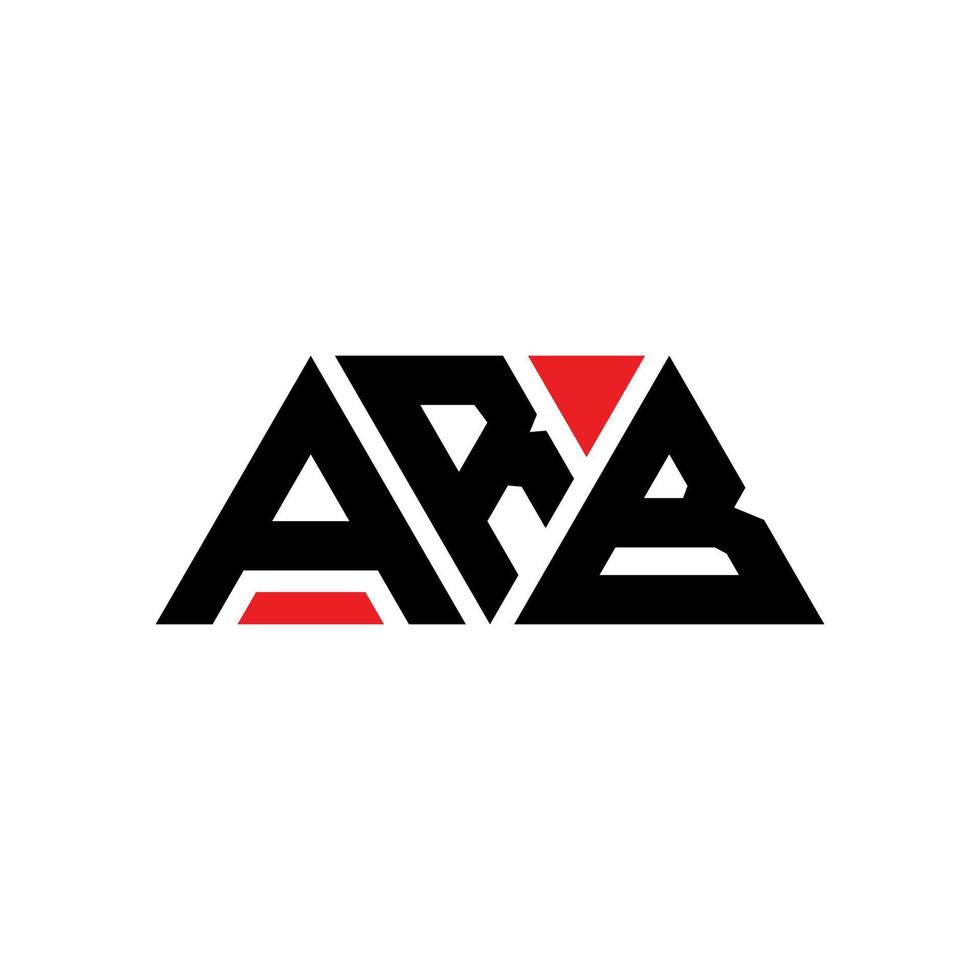 diseño de logotipo de letra de triángulo arb con forma de triángulo. monograma de diseño de logotipo de triángulo arb. plantilla de logotipo de vector de triángulo arb con color rojo. logotipo triangular arb logotipo simple, elegante y lujoso. árbitro