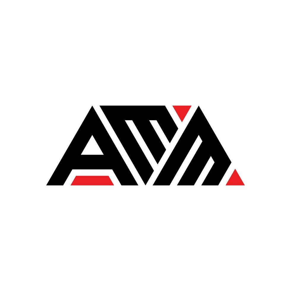 AMM triangle letter logo design with triangle shape. AMM triangle logo design monogram. AMM triangle vector logo template with red color. AMM triangular logo Simple, Elegant, and Luxurious Logo. AMM