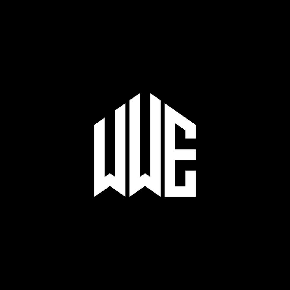 WWE letter logo design on BLACK background. WWE creative initials letter logo concept. WWE letter design. vector